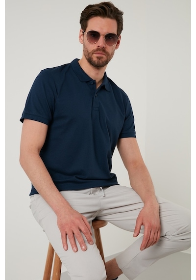 Buratti Regular Fit Pamuklu Düğmeli Erkek Polo Yaka T Shirt 5902326 Indigo