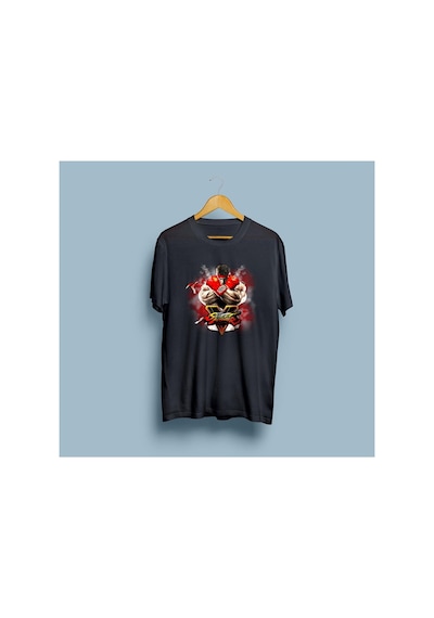 Bahriyeli Collection Oversize Street Fighter 5 Tasarım Unisex T-shirt Siyah