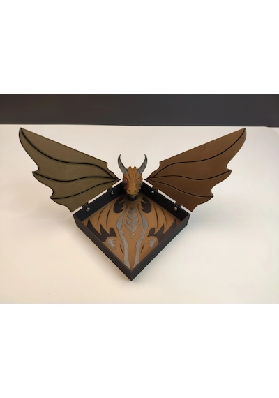 Ejderha Temalı Dekoratif Saklama Kutusu - Özel Tasarım Dragon Box