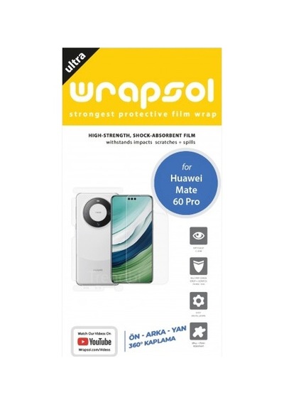 Huawei Mate 60 Pro Ön, Arka Ve Yan 360 Derece Tam Kaplama Poliüretan Film