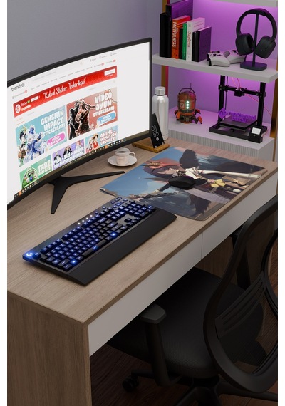 Kujou Sara Genshin Impact Anime Oyuncu V2 - 48x40 Xl Gaming Mouse Pad Fare Altlığı