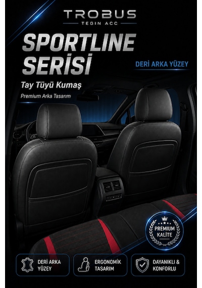 Seat Ateca 2016 Sonrası Uyumlu Sportline Serisi Siyah Gri Ortopedik Tay Tüyü Koltuk Kılıfı
