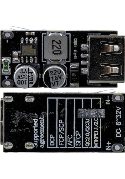 Ayt Usb Dc Step Down Modül Telefon Şarj 12v 24v To Q.c3.0 Usb Kart Devre