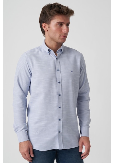 White Stone Angra Do Heroísmo G2512 Slim Fit Gömlek Desenli Desenli Çok Renkli