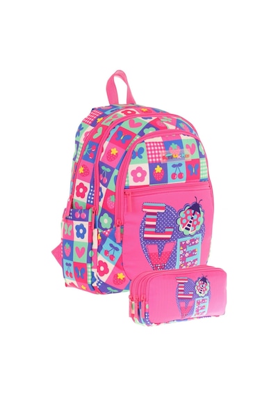 Kaukko Kız Çocuk Dört Gözlü Okul Çantası Ve Üç Gözlü Kalem Çantası Seti - Pembe Mavi - Love L5229+l8229 Pembe - Mavi Kaukko Kız Çocuk Dört Gözlü Okul Çantası Ve Üç Gözlü Kalem Çantası Seti - Pembe Mavi - Love L5229+l8229 Pembe - Mavi