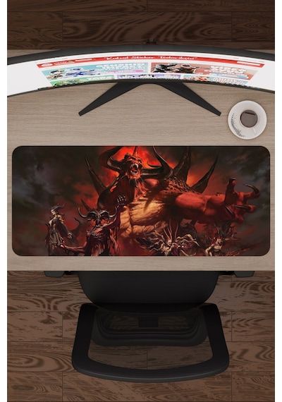 Diablo Kaymaz Dikişli Kauçuk Oyuncu Mousepad V1 - 70x30 Xl Gaming Mouse Pad Fare Altlığı
