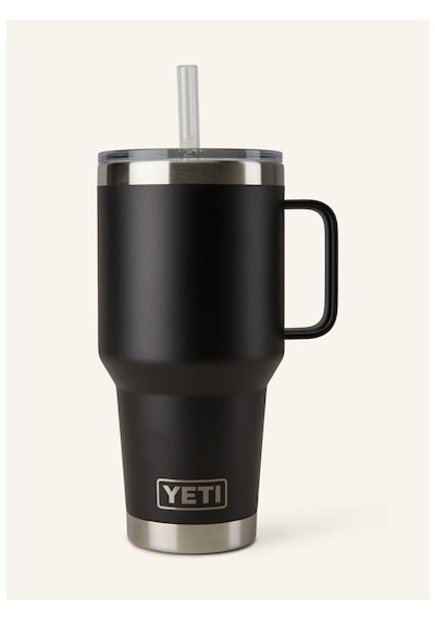 Yeti Termal Kupa 1l , Çift Cidarlı, Paslanmaz Çelik, Pipetli Ve Saplı Siyah