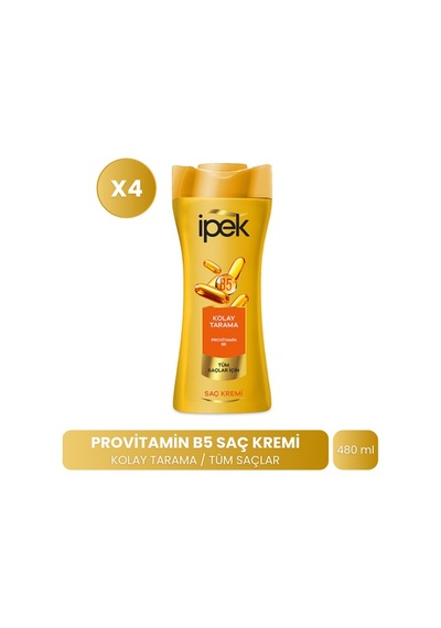 İpek Provitamin B5 Tüm Saçlar İçin Saç Kremi 480 Ml X 4 Adet PKT.IPEK.022