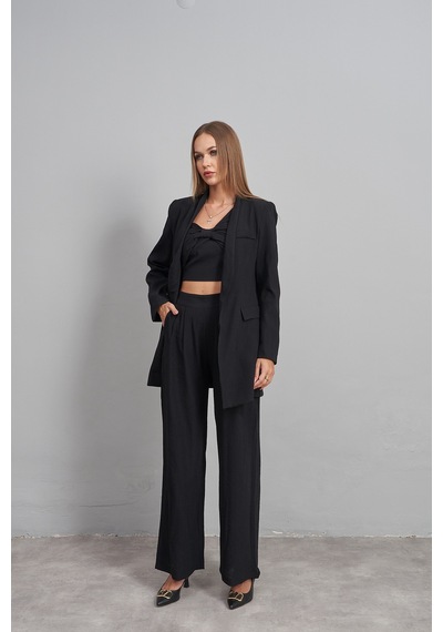 Rabia Çelik Kadın Siyah Büstiyer Pantolon Ceket Alt Üst Takım Siyah siyah Rabia Çelik Kadın Siyah Büstiyer Pantolon Ceket Alt Üst Takım Siyah siyah