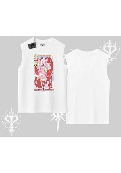 Tarzsokak Kolsuz Tshirt Madness Unleashed Anime Girl Baskılı Beyaz