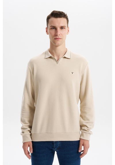 AR-MA Arma Erkek Regular Fit Polo Yaka Kazak Karbon Fırçalı Selanik, %65 Pamuk %35 Polyester, Düğmesiz Basic K30554698602 Bej AR-MA Arma Erkek Regular Fit Polo Yaka Kazak Karbon Fırçalı Selanik, %65 Pamuk %35 Polyester, Düğmesiz Basic K30554698602 Bej
