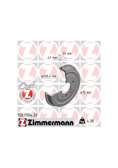 Zimmermann 150.1704.20 Fren Kampanası Arka Bmw E36 94012500