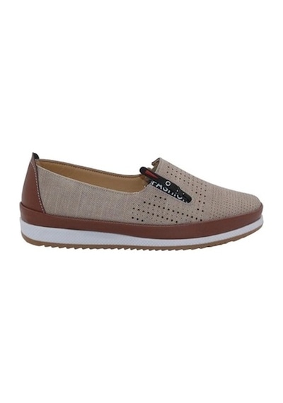 Mergenshoes Ayz A1823 Vizon Rahat Taban Kadın Günlük Ayakkabı Vizon