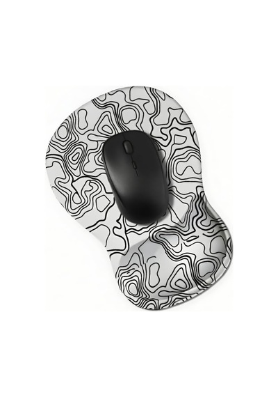 Topowave Bilek Destekli Mouse Pad Ergonomik Kaymaz Taban Mouse Pad Bilek Koruyucu Dijital Mouse Pad Beyaz