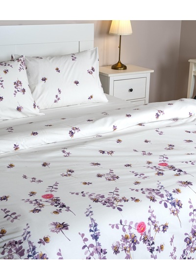 Cotton Collection Tek Kişilik Nevresim Seti Flora Renkli