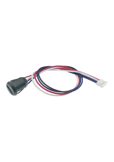 Type C Panel Montaj Dişi Soket 4 Pin 15cm Kablolu Siyah Uzatma Usb 3.1 Konnektör Araba Kamera Oyunc