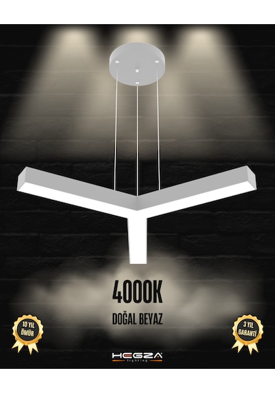 Tres Gri Kasa, Doğal Beyaz Işık Modern Sarkıt Led Avize GRİ RENK