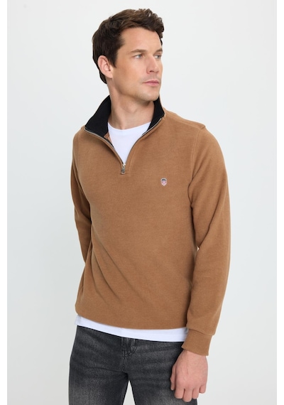 Tudors Erkek Slim Fit Dar Kesim Pamuklu Selanik Kumaş Dik Yaka Kiremit Sweatshirt-41889 Kiremit Tudors Erkek Slim Fit Dar Kesim Pamuklu Selanik Kumaş Dik Yaka Kiremit Sweatshirt-41889 Kiremit