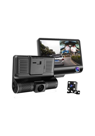 3 Kameralı Full Hd Gece Görüşlü 4" Ekran 1080p Araç Içi Kamerası
