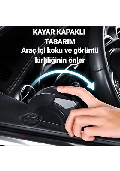 Üniversal Sürgülü Kapı Cam Kenarı Yanmaz Koku Geçirmez Sızdırmaz Oto Küllük Dumansız Kapaklı Spor Araç İçi Küllük Araba Küllüğü Siyah