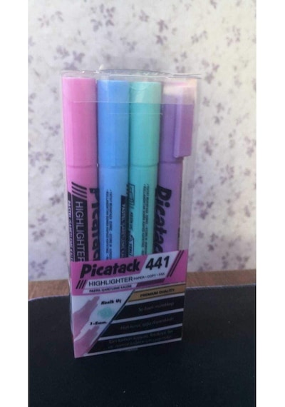Fosforlu Kalem 4 Lü Pastel Set Çok Renkli