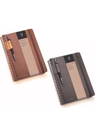 Gıpta Elıte 17x24 100 Yp. Çizgili Spiralli Deri Kapak Defter 6969 Çeşitli Renk Ve Desen