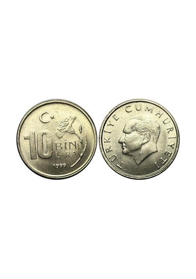 Türkiye 1999 Yılı 10.000 Lira Çil Unc Koleksiyon Para