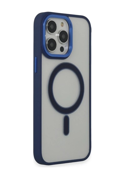 Apple  Uyumlu   iPhone 14 Pro Kılıf Room Magneticsafe Silikon - Lacivert