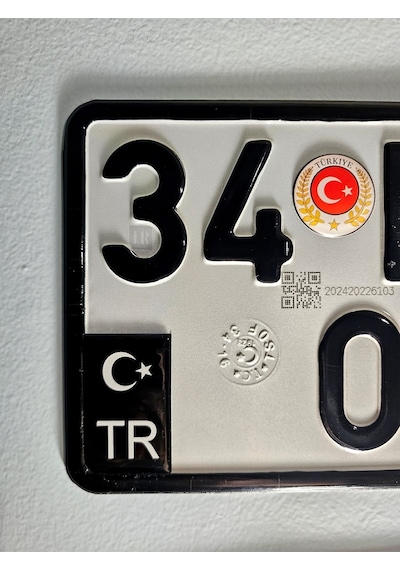 Plaka Siyah Tasarım Tr Motosiklet İçin Tasarlanmış Damla Sticker Plaka Tr Sticker