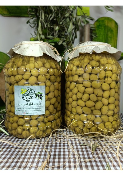 Aydın Yöresi Manzalina Cinsi Sofralık Tatlandırılmış Kırma Yeşil Zeytin 6 Kg