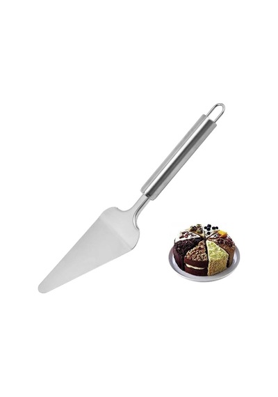 Profesyonel Paslanmaz Çelik Pasta Spatulası, Gümüş Renk, Pizza Ve Tatlı Servis Aparatı, Ergonomik Saplı, Çok Am Diğer