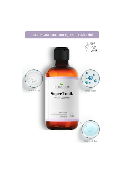 Herbaderm Vegan Collagen Dolgunlaştırıcı Super Tonik 250 Ml