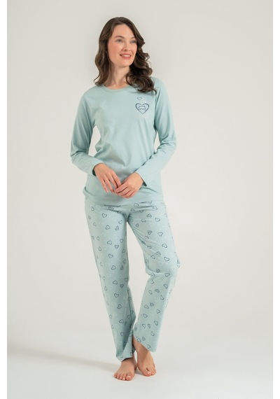 Rolypoly Anne Kız Who Needs A Hug Yeşil Uzun Kol Pijama Takım Rp3902-a-v2 Rp3902-a-v2