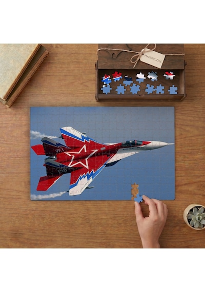 Savaş Uçağı Mikoyan Mig-29 Tasarımı 240 Parça Ahşap Puzzle Ahşap Kutuda Mpy20266