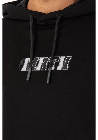 Maraton Sportswear Oversize Erkek Kapşonlu Düşük Kol Basic Siyah Sweatshirt 22465-siyah Siyah