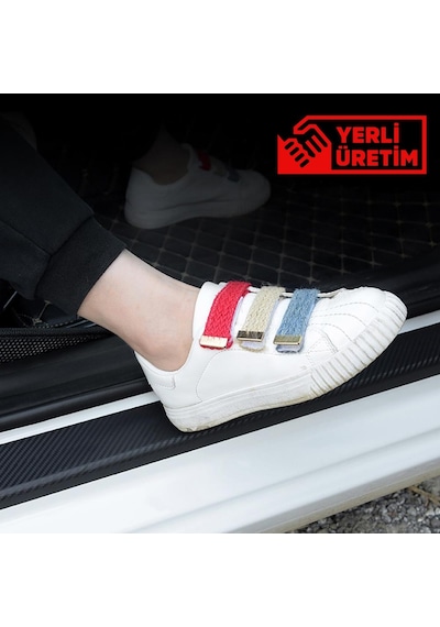 Peugeot 307 Karbon Kapı Eşiği Oto Sticker 4 Adet