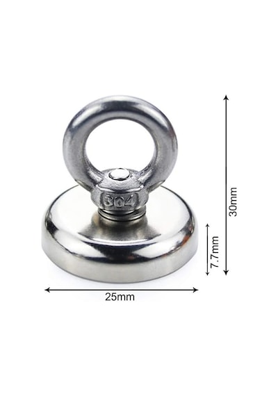 Valkyrie D25 19 KG Fishing Magnet 25 MM Askılı Güçlü Neodyum Mıknatıs