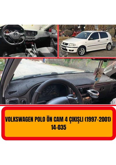 VOLKSWAGEN POLO 1997-2001 ( 4 HAVALANDIRMA DELİKLİ ) ÖN GÖĞÜS /  TORPİDO KORUMASI - KILIFI - HALISI
