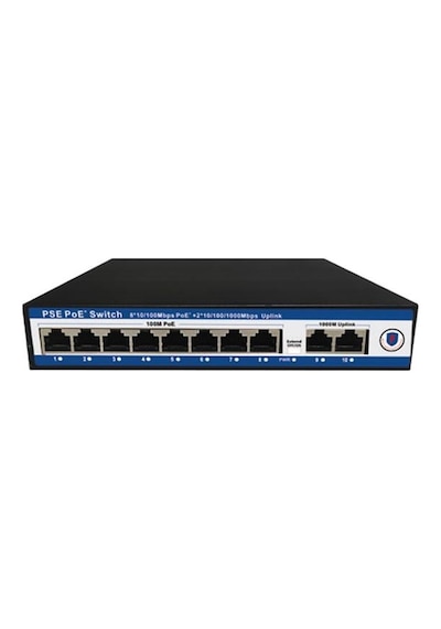 Novacom Nvc-pse0820g 100/1000mb 8 Port Poe + 2 Port Uplink Switch