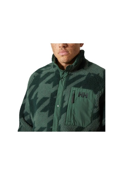 Helly Hansen Panorama Printed Pile Snap Erkek Yşl Yeşil