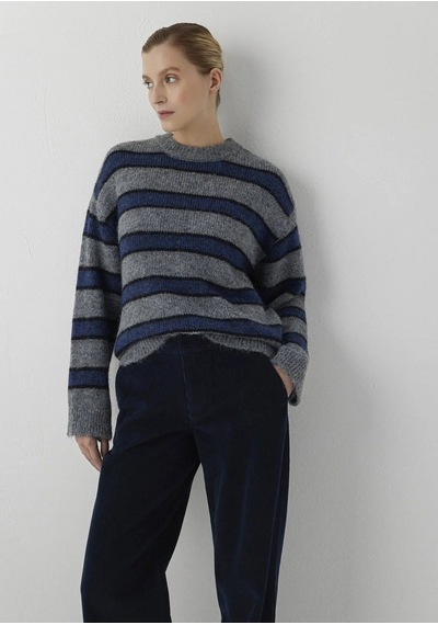 Uzun Kollu Kazak Sodalite Blue Stripe Mavi