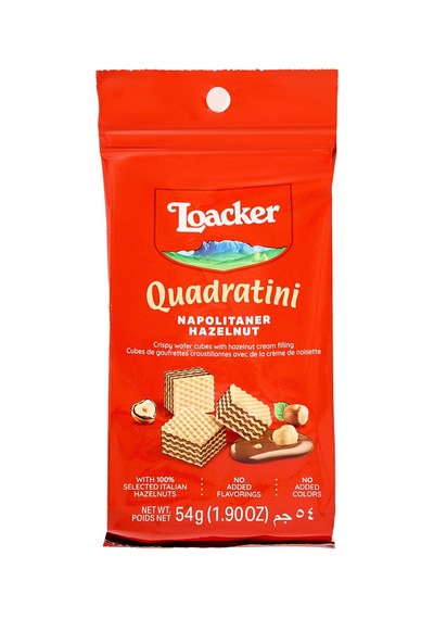 Loacker Fındık Kreması Dolgulu Çıtır Küp Gofret 54 G - 8 Adet Tarı