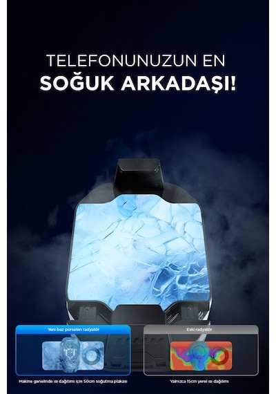 Torima F-25 Kablolu Cep Telefonu Soğutma Fanı Gamer Oyuncu Radyatör Soğutucu Siyah