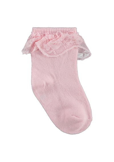 Civil Baby Kız Bebek 2'li Çorap Set 6- - Ekru Ekru Pembe
