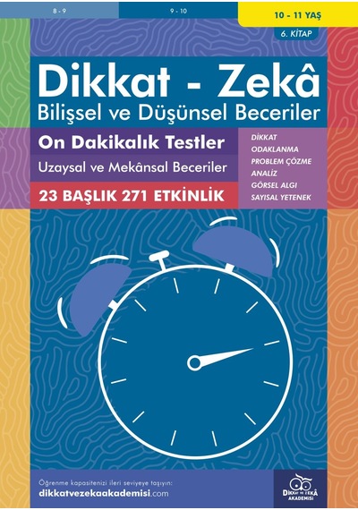 On Dakikalık Testler - Uzaysal ve Mekânsal Beceriler 10 - 11 Yaş