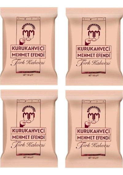 Kurukahveci Mehmet Efendi Türk Kahvesi Poşet 4 x 100 G