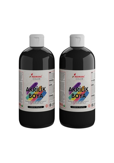 Siyah Akrilik Boya 2'li Set 2x500gr