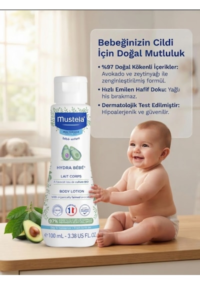 Hydra Bébé Body Lotion 100 Ml - Avokado Ve Zeytinyağlı Bebek Vücut Losyonu