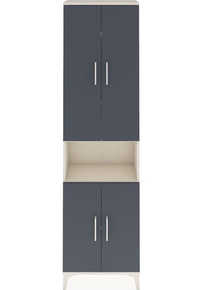 Arges Dolap 5 Raflı 4 Kapaklı 60x30x221 Aytaşı-antrasit Aytaşı