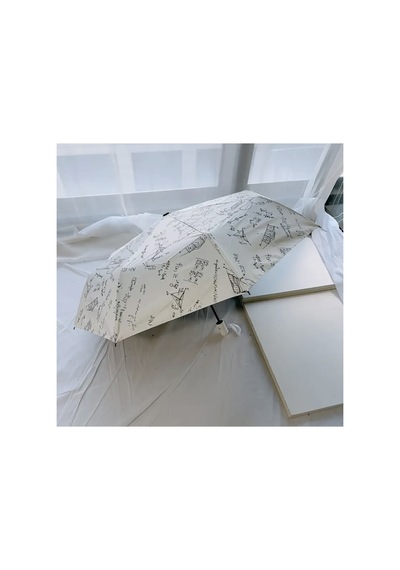 Lilly Mathbrella Uv50+ Koruma İpek Kanvas Otomatik Şemsiye Beyaz Beyaz